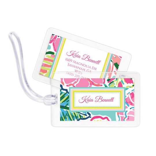 Tropical Floral Luggage Tags